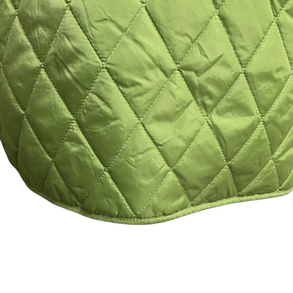 Coach Green Quilted Jacket Lightweight Diamond Stitch Outerwear Size Small - Picture 12 of 15